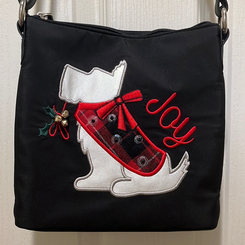 “Joy” Scottie Dog Christmas Purse